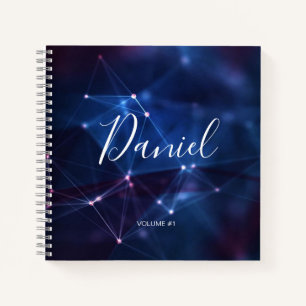 Elegant Sketchbook Your Name Script purple chic No Notebook