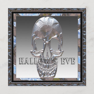 Elegant Skull Halloween Party Invitation