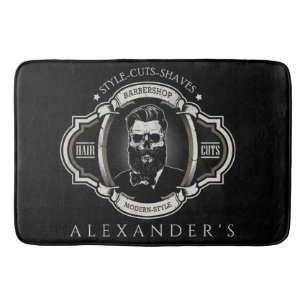 Elegant Skull Personalise Bath Mat