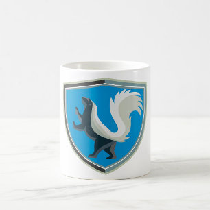 Elegant Skunk Emblem Wildlife Inspired Crest  Coffee Mug