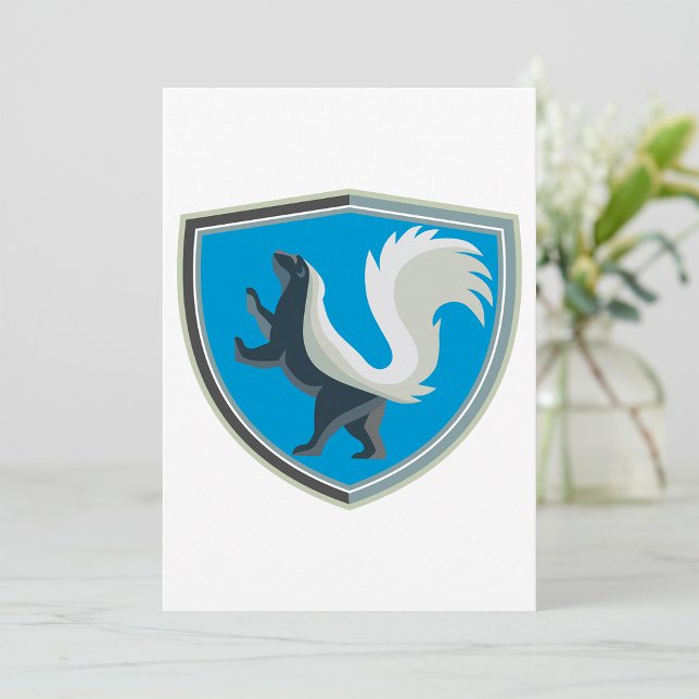 Elegant Skunk Emblem Wildlife Inspired Crest  Invitation (Creator Uploaded)