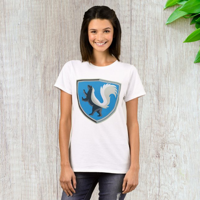 Elegant Skunk Emblem Wildlife Inspired Crest  T-Shirt (Creator Uploaded)