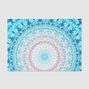 Elegant Sky Blue Crystal Mandala      Tissue Paper
