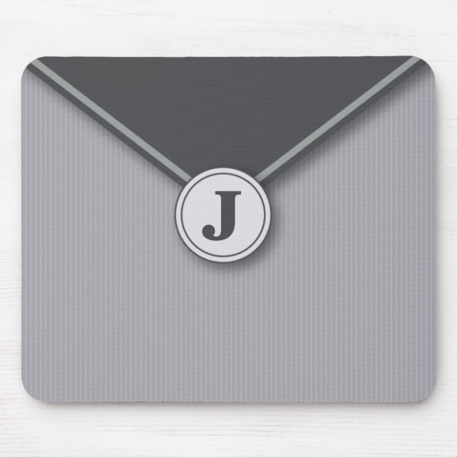 Elegant Slate Personalised Monogrammed Mousepad (Front)