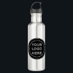 Elegant & Sleek Black QR Code 710 Ml Water Bottle<br><div class="desc">This design is accessible to all. Feel free to customise the logo,  images,  tStylish Black QR Code Design | Elegant Brandext,  and colours according to your preferences. Thank you very much.</div>