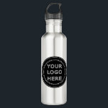 Elegant & Sleek Black QR Code 710 Ml Water Bottle<br><div class="desc">This design is accessible to all. Feel free to customise the logo,  images,  tStylish Black QR Code Design | Elegant Brandext,  and colours according to your preferences. Thank you very much.</div>