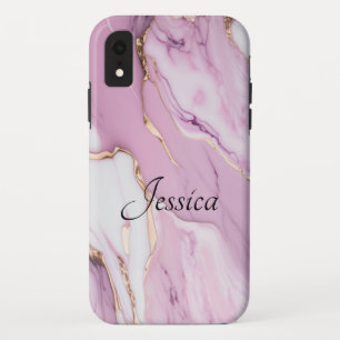 Elegant & Sleek Black QR Code iPhone XR Case