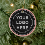 Elegant & Sleek Black QR Code Ceramic Ornament<br><div class="desc">This design is accessible to all. Feel free to customise the logo,  images,  tStylish Black QR Code Design | Elegant Brandext,  and colours according to your preferences. Thank you very much.</div>