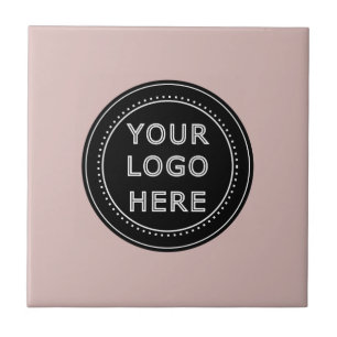 Elegant & Sleek Black QR Code Ceramic Tile