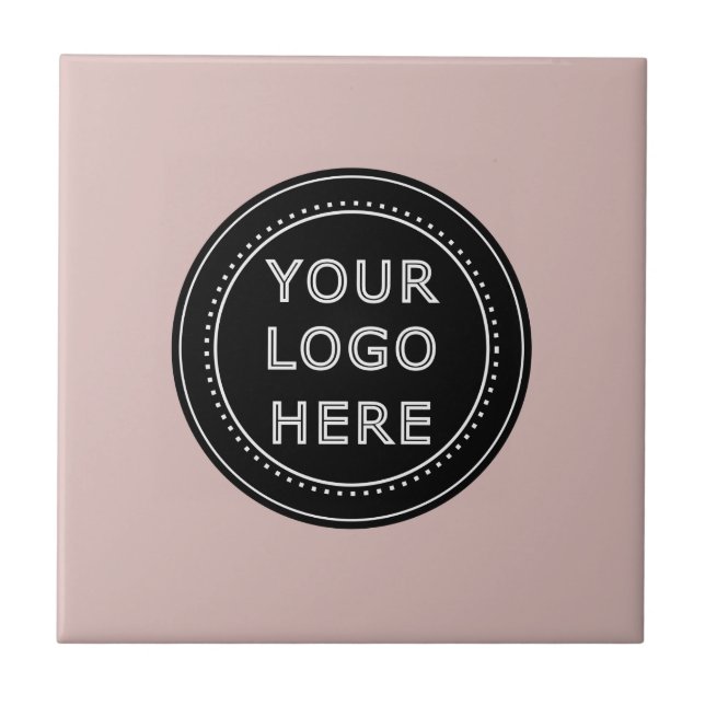 Elegant & Sleek Black QR Code Ceramic Tile (Front)