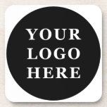 Elegant & Sleek Black QR Code Coaster<br><div class="desc">This design is accessible to all. Feel free to customise the logo,  images,  tStylish Black QR Code Design | Elegant Brandext,  and colours according to your preferences. Thank you very much.</div>