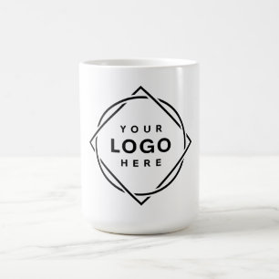 Elegant & Sleek Black QR Code Coffee Mug