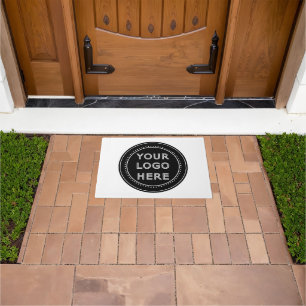 Elegant & Sleek Black QR Code Doormat