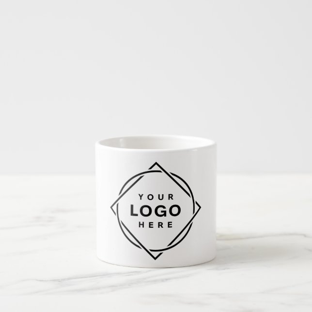 Elegant & Sleek Black QR Code Espresso Cup (Front)