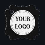Elegant & Sleek Black QR Code Favour Tags<br><div class="desc">This design is accessible to all. Feel free to customise the logo,  images,  tStylish Black QR Code Design | Elegant Brandext,  and colours according to your preferences. Thank you very much.</div>