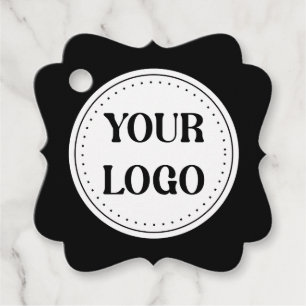 Elegant & Sleek Black QR Code Favour Tags