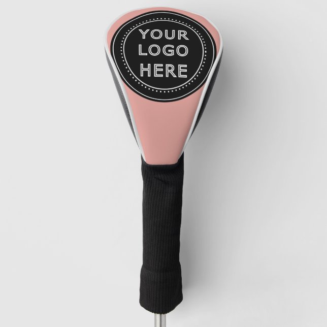 Elegant & Sleek Black QR Code Golf Head Cover (Front)