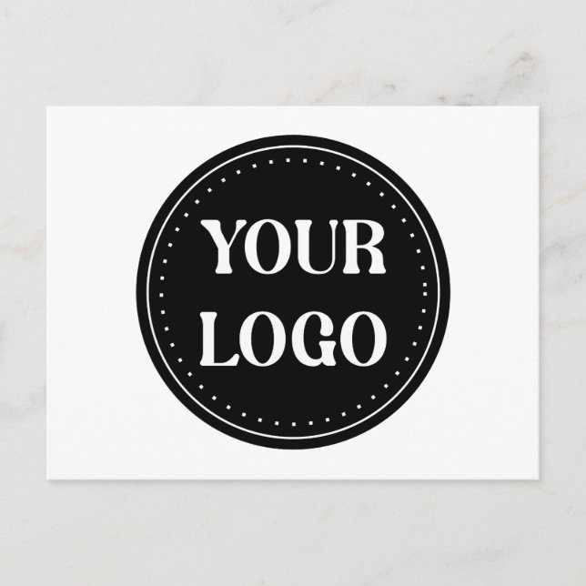 Elegant & Sleek Black QR Code Holiday Postcard (Front)