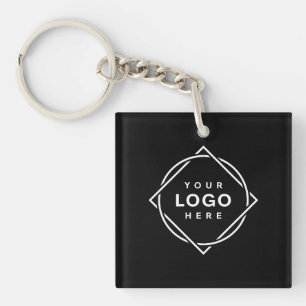 Elegant & Sleek Black QR Code Key Ring