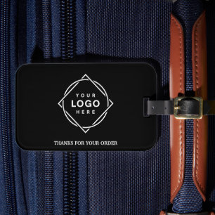 Elegant & Sleek Black QR Code Luggage Tag