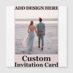 Elegant & Sleek Black QR Code Magnetic Invitation