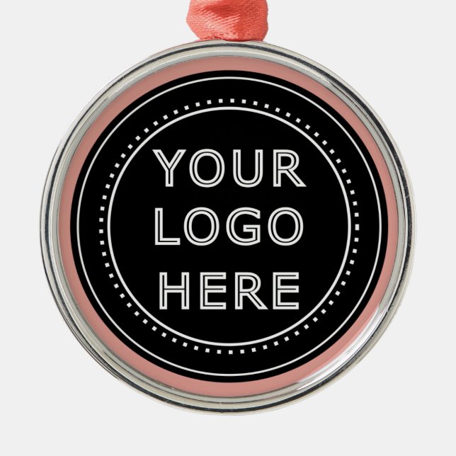 Elegant & Sleek Black QR Code Metal Ornament (Front)