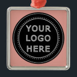 Elegant & Sleek Black QR Code Metal Ornament<br><div class="desc">This design is accessible to all. Feel free to customise the logo,  images,  tStylish Black QR Code Design | Elegant Brandext,  and colours according to your preferences. Thank you very much.</div>