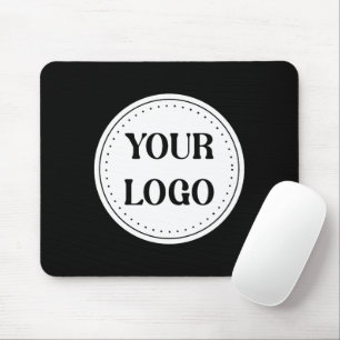 Elegant & Sleek Black QR Code Mouse Pad