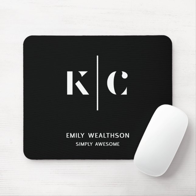 Elegant & Sleek Black QR Code Mouse Pad (With Mouse)