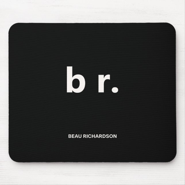 Elegant & Sleek Black QR Code Mouse Pad (Front)