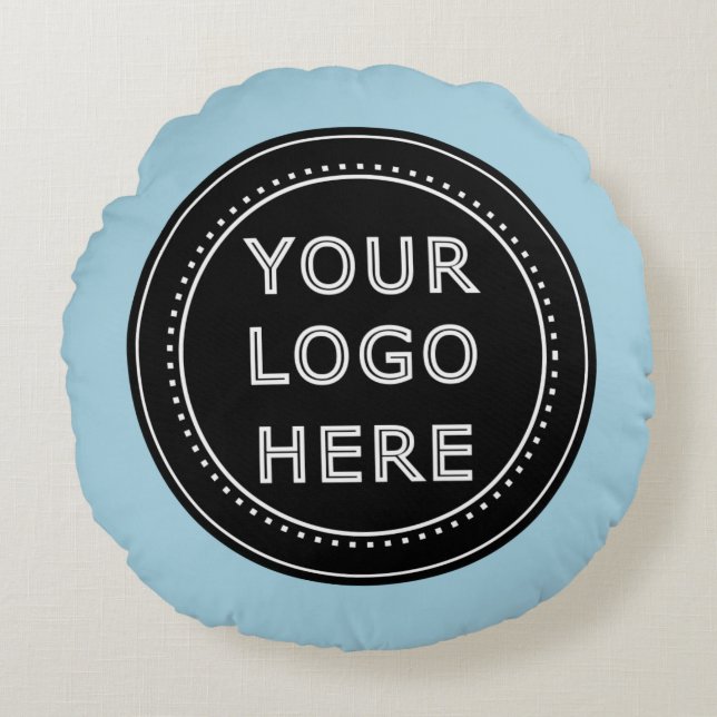 Elegant & Sleek Black QR Code Round Cushion (Front)