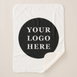 Elegant & Sleek Black QR Code Sherpa Blanket<br><div class="desc">This design is accessible to all. Feel free to customise the logo,  images,  tStylish Black QR Code Design | Elegant Brandext,  and colours according to your preferences. Thank you very much.</div>