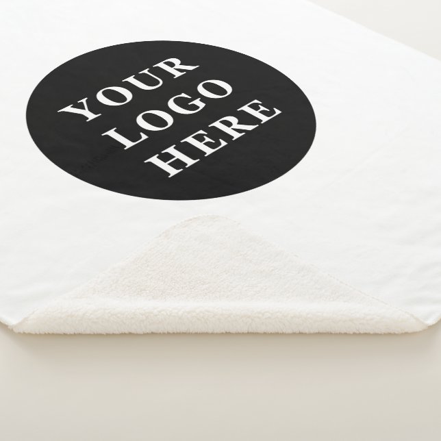 Elegant & Sleek Black QR Code Sherpa Blanket (3/4)