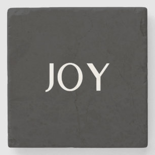 Elegant & Sleek Black QR Code Stone Coaster