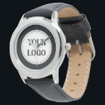 Elegant & Sleek Black QR Code Watch<br><div class="desc">This design is accessible to all. Feel free to customise the logo,  images,  tStylish Black QR Code Design | Elegant Brandext,  and colours according to your preferences. Thank you very much.</div>