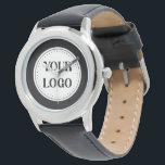 Elegant & Sleek Black QR Code Watch<br><div class="desc">This design is accessible to all. Feel free to customise the logo,  images,  tStylish Black QR Code Design | Elegant Brandext,  and colours according to your preferences. Thank you very much.</div>