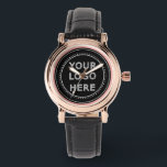 Elegant & Sleek Black QR Code Watch<br><div class="desc">This design is accessible to all. Feel free to customise the logo,  images,  tStylish Black QR Code Design | Elegant Brandext,  and colours according to your preferences. Thank you very much.</div>
