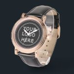 Elegant & Sleek Black QR Code Watch<br><div class="desc">This design is accessible to all. Feel free to customise the logo,  images,  tStylish Black QR Code Design | Elegant Brandext,  and colours according to your preferences. Thank you very much.</div>