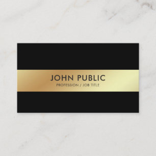 Elegant Sleek Chic Corporate Modern Gold Look Business Card