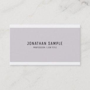 Elegant Sleek Design Modern Plain Professional Business Card