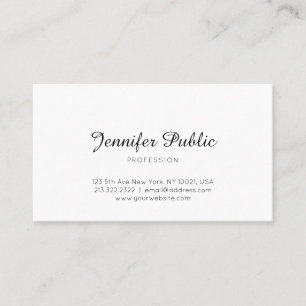 Elegant Sleek Design Modern Professional Plain Business Card