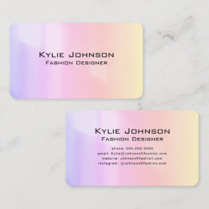Elegant Sleek Metallic Rainbow Professional Business Card