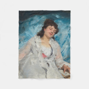 Elegant Sleeping French Woman (Sweet Repose) Fleece Blanket