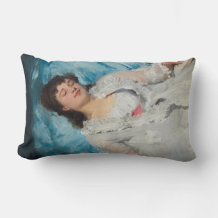 Elegant Sleeping French Woman (Sweet Repose) Lumbar Cushion