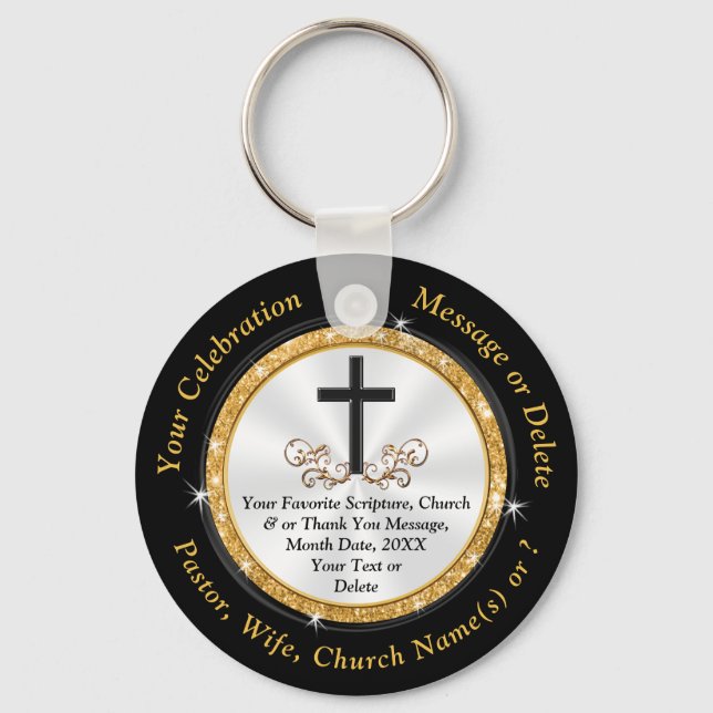 Elegant, Small Religious Gifts, Any Occasion Key Ring (Front)