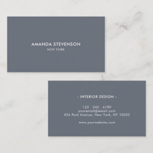 Elegant smoke blue and white professional business card