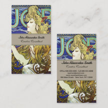 Elegant Smoke,Job by by Alphonse Mucha Art Nouveau