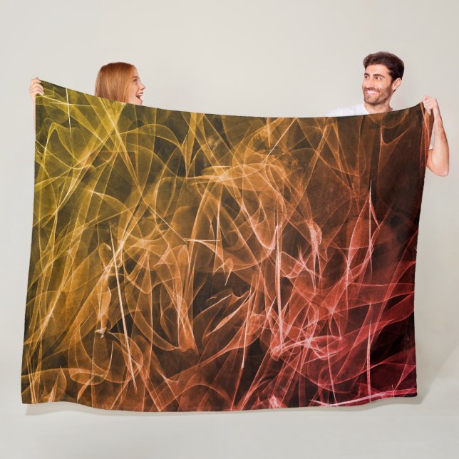 Elegant Smoke Swirl Texture Fleece Blanket (In Situ)