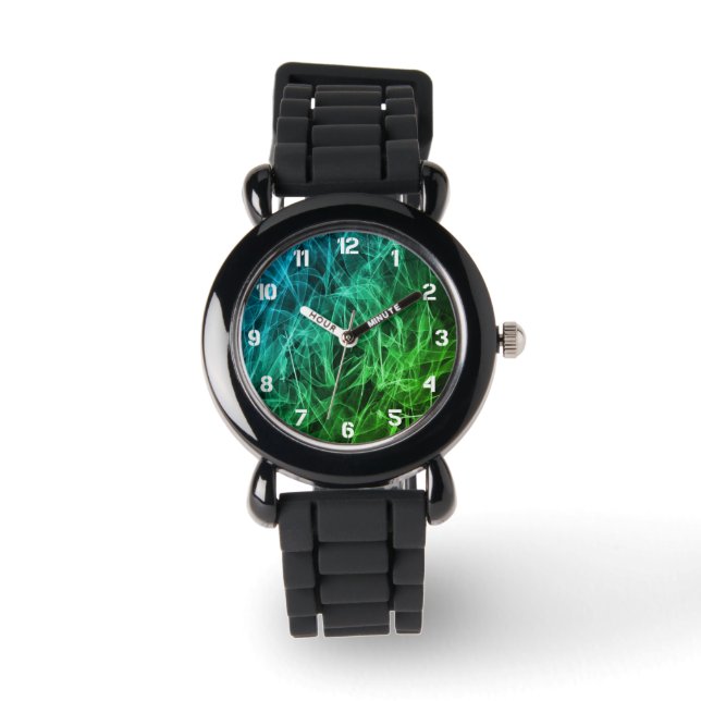 Elegant Smoke Swirl Texture Watch (Front)