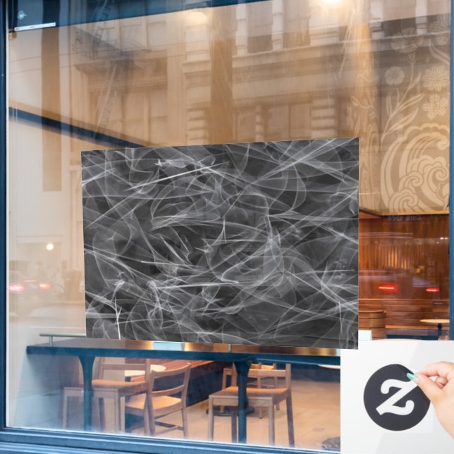 Elegant Smoke Swirls – Mystical Aesthetics (Cafe Window)